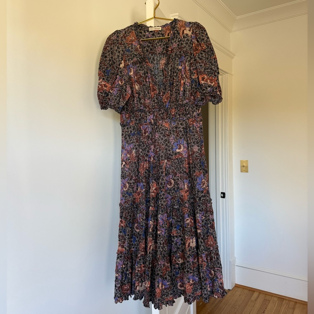 Ulla Johnson Multicolor Floral Midi Dress